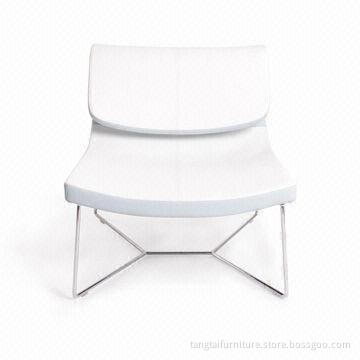 Single Sofa, Made of Chrome Frame and PU/Fabric